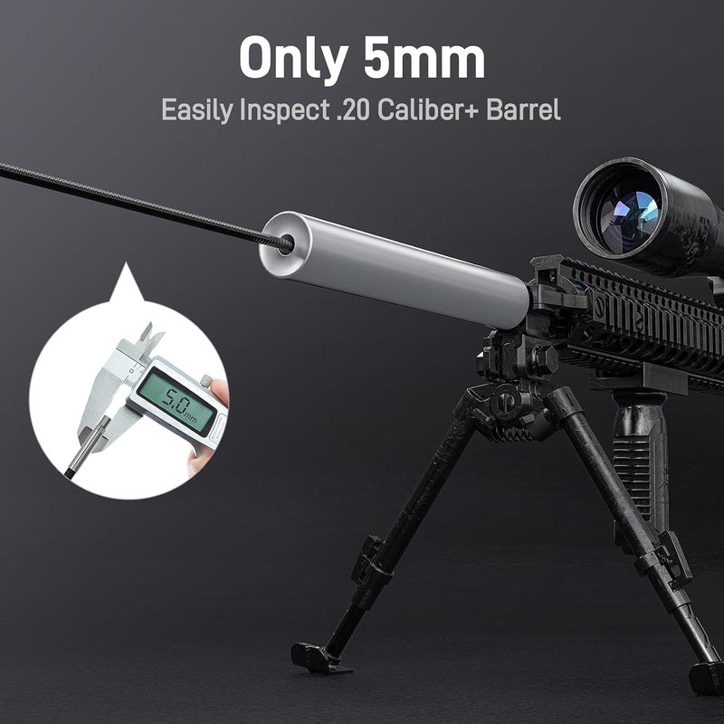 Teslong Rifle Borescope for Phone & PC, USB C Bore Scope Camera with Lights & Mirror Set, Fits .20 Caliber & Larger, Flexible Gun Cleaning Camera, Compatible with iPhone 15/16 & USB-C Android Devices - Image 2